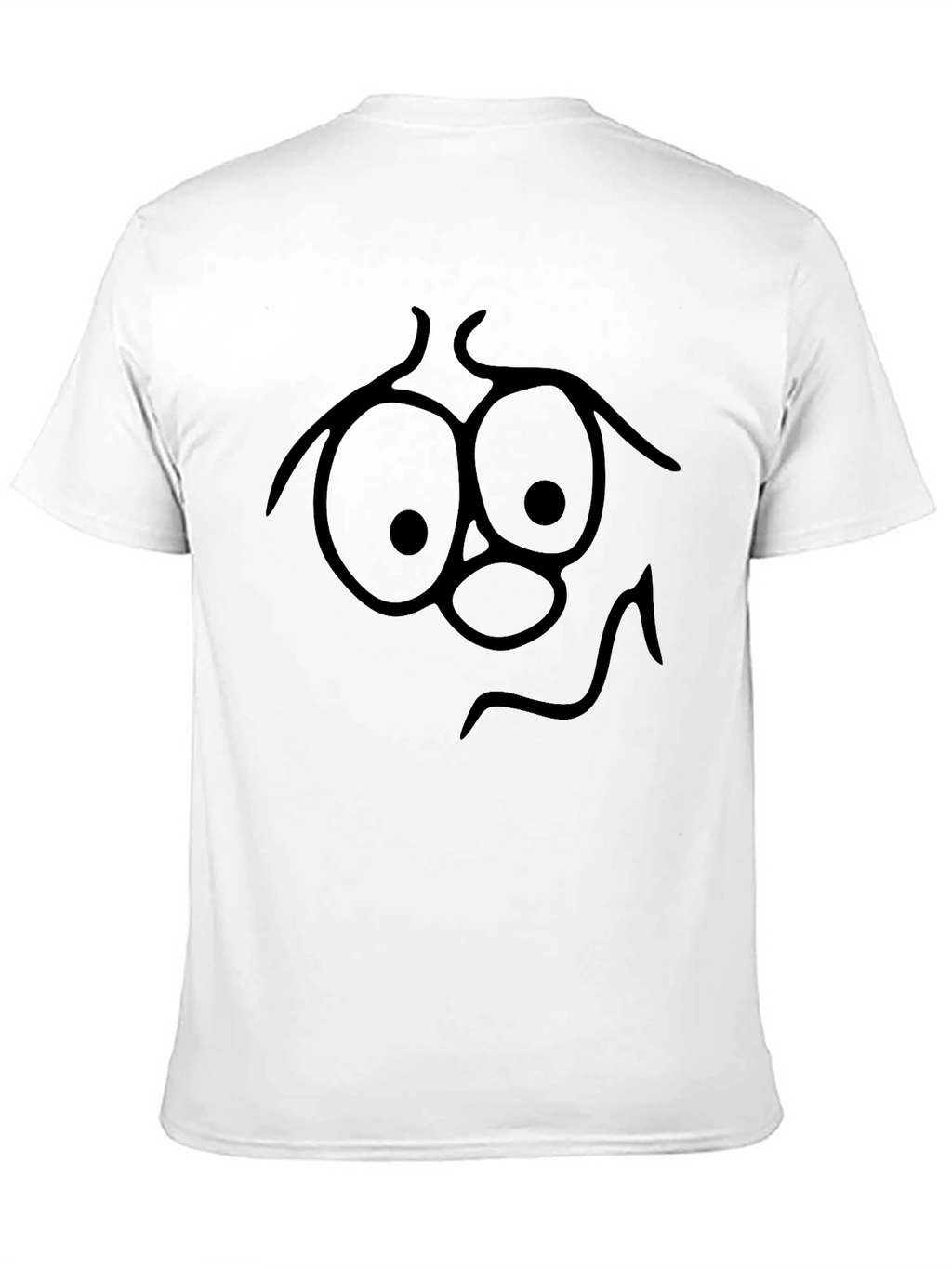 Funny Face Graphic Tee - Black Cotton T-Shirt