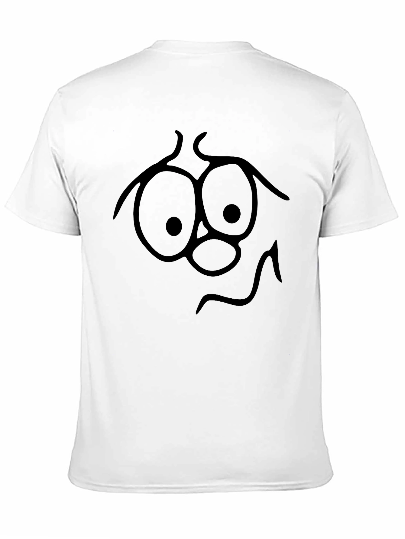 Funny Face Graphic Tee - Black Cotton T-Shirt