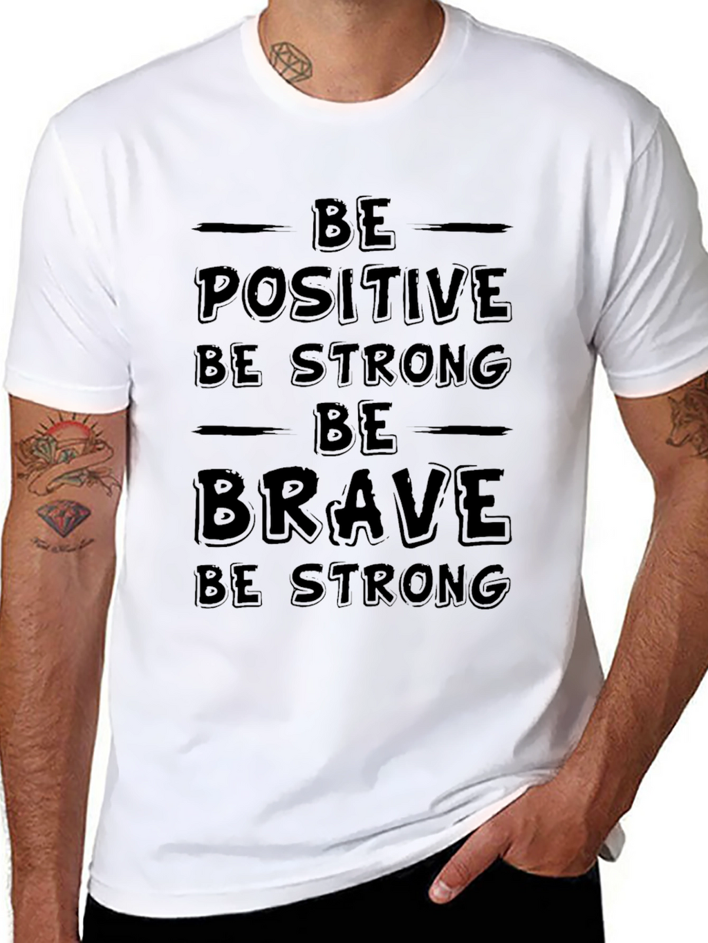 Be Positive Graphic T-Shirt - Motivational Top