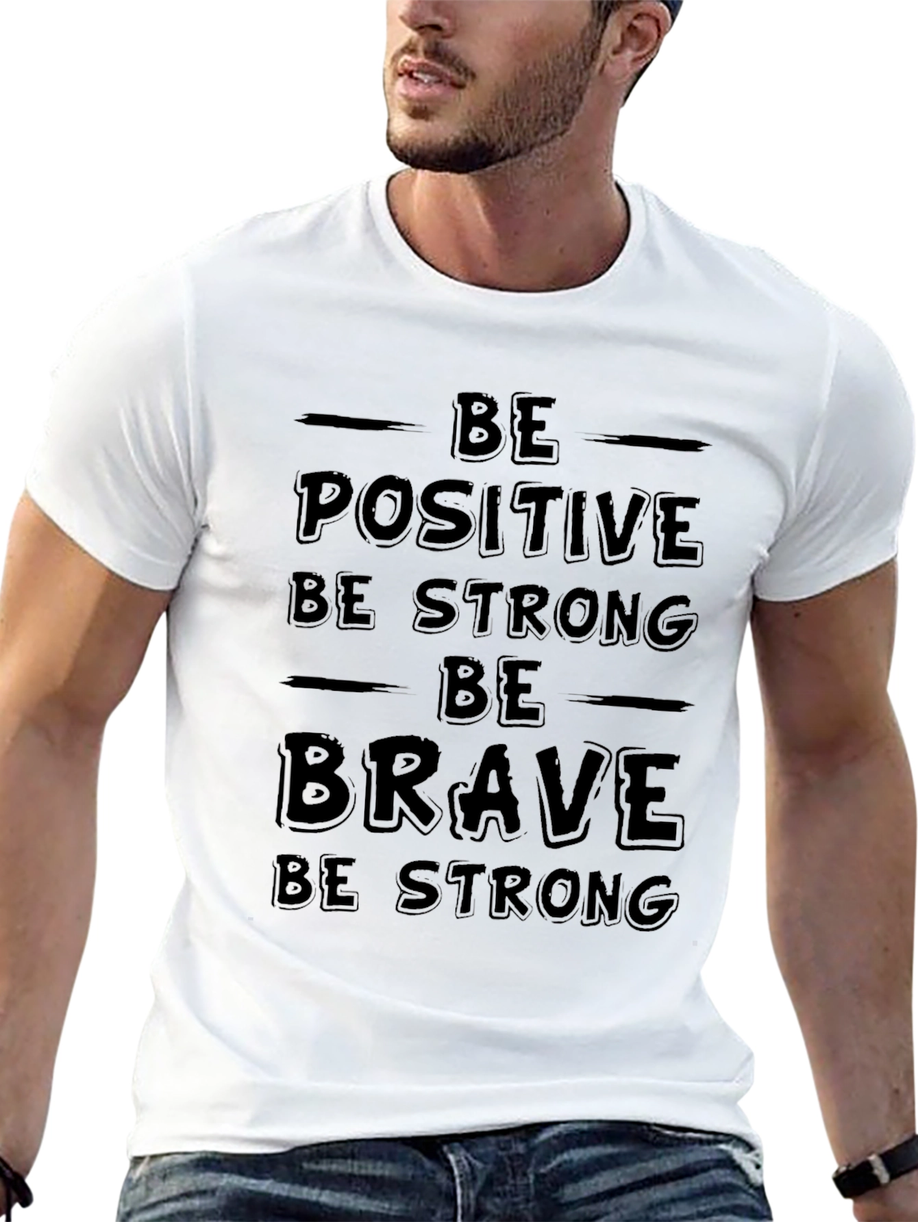 Be Positive Graphic T-Shirt - Motivational Top