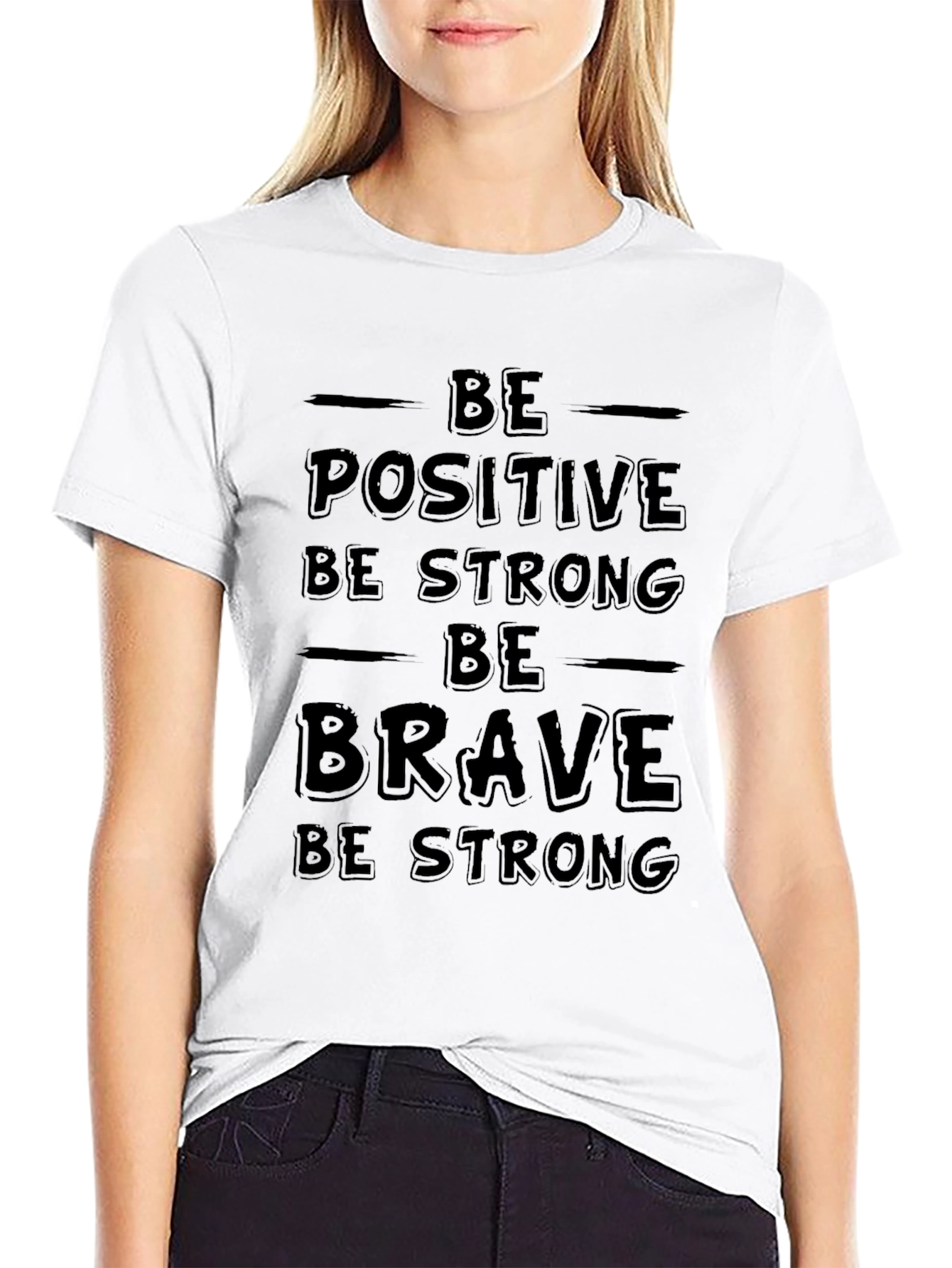 Be Positive Graphic T-Shirt - Motivational Top