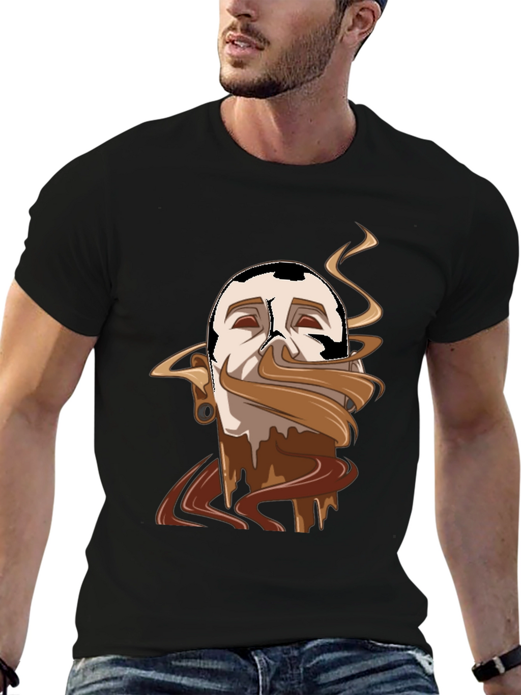 Chocolate Lover Tee - Melted Mustache Design