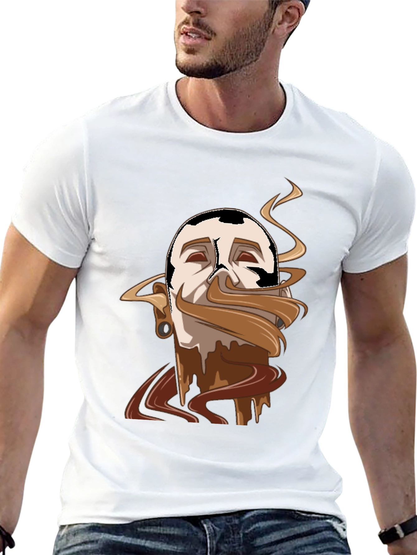 Chocolate Lover Tee - Melted Mustache Design