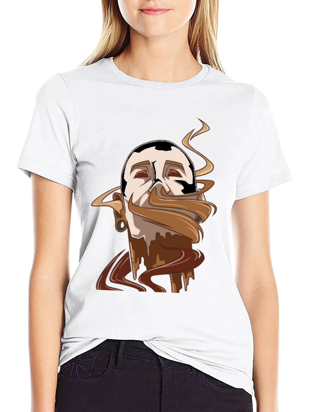Chocolate Lover Tee - Melted Mustache Design