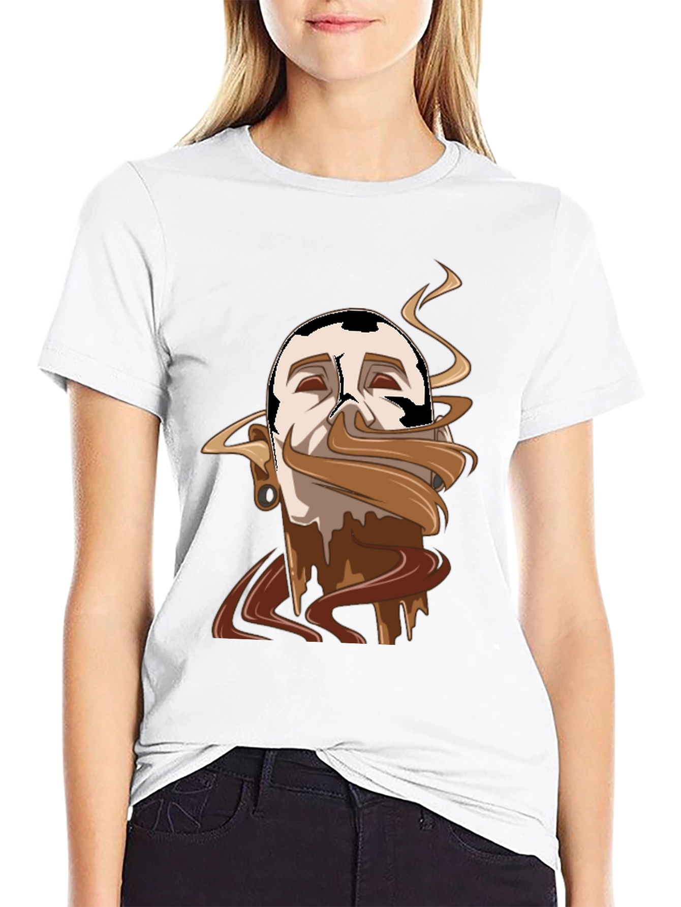 Chocolate Lover Tee - Melted Mustache Design