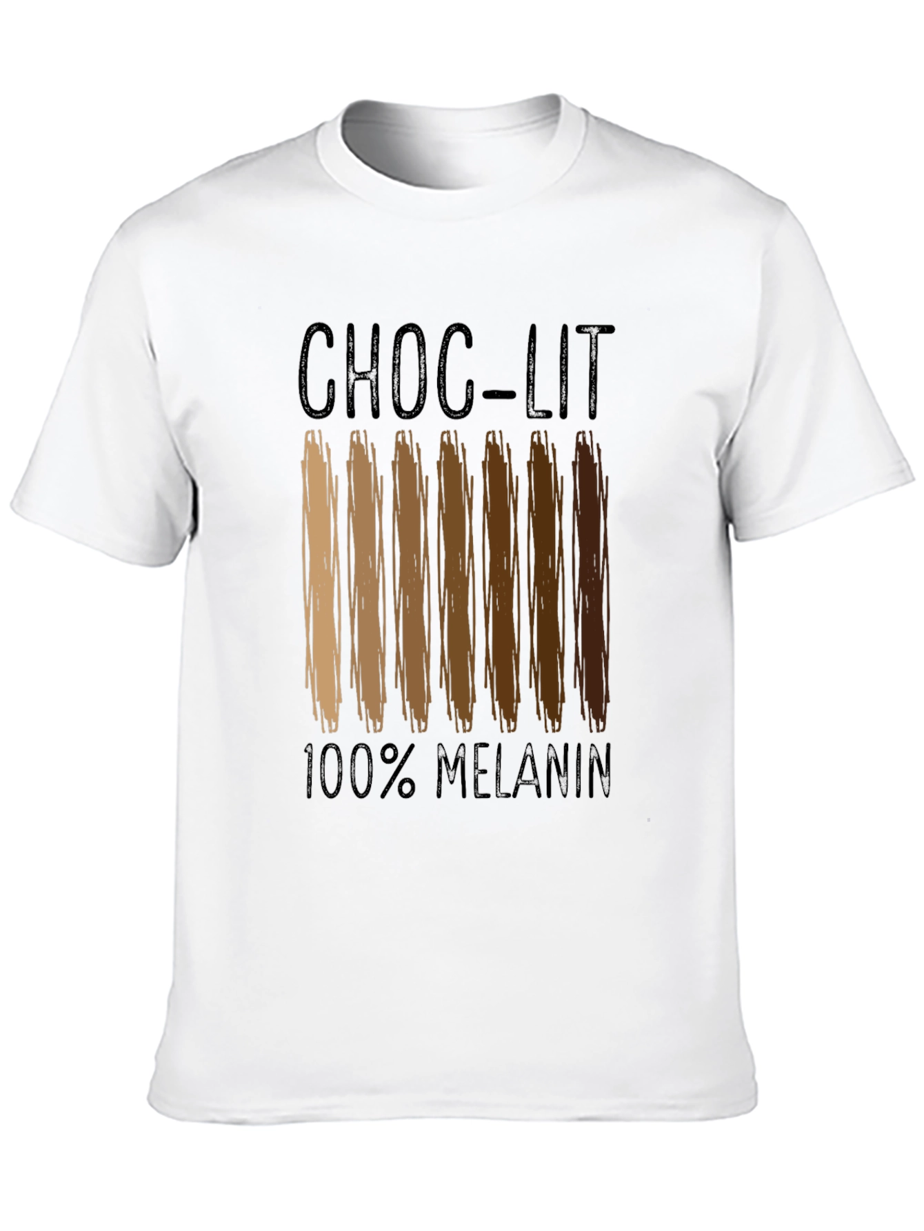 Choc-Lit 100% Melanin Black Graphic T-Shirt