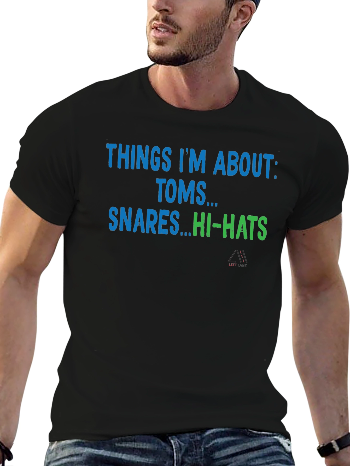Drummer T-Shirt - Things Im About: Toms Snares Hi-Hats