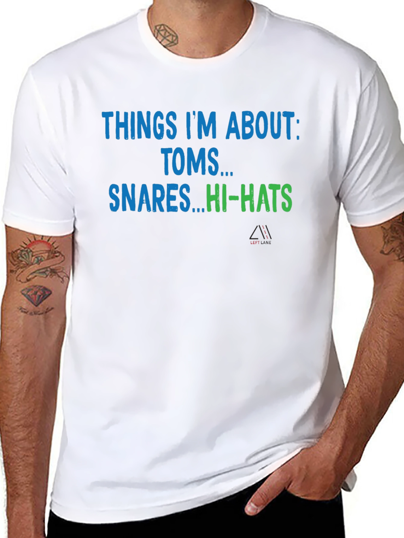 Drummer T-Shirt - Things Im About: Toms Snares Hi-Hats