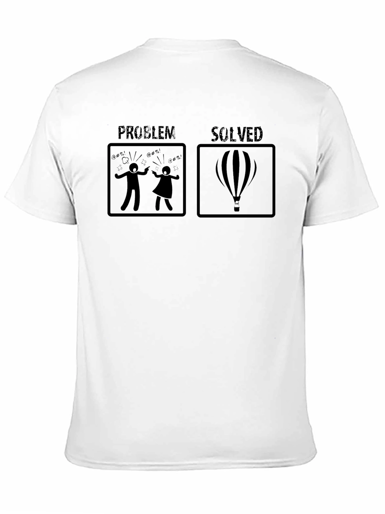 Problem Solved Hot Air Balloon Graphic Tee