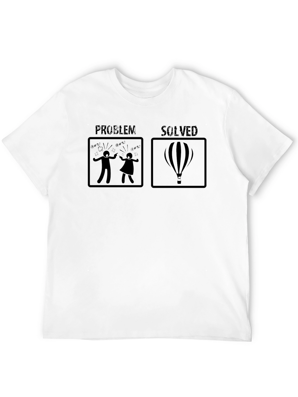 Problem Solved Hot Air Balloon Graphic Tee