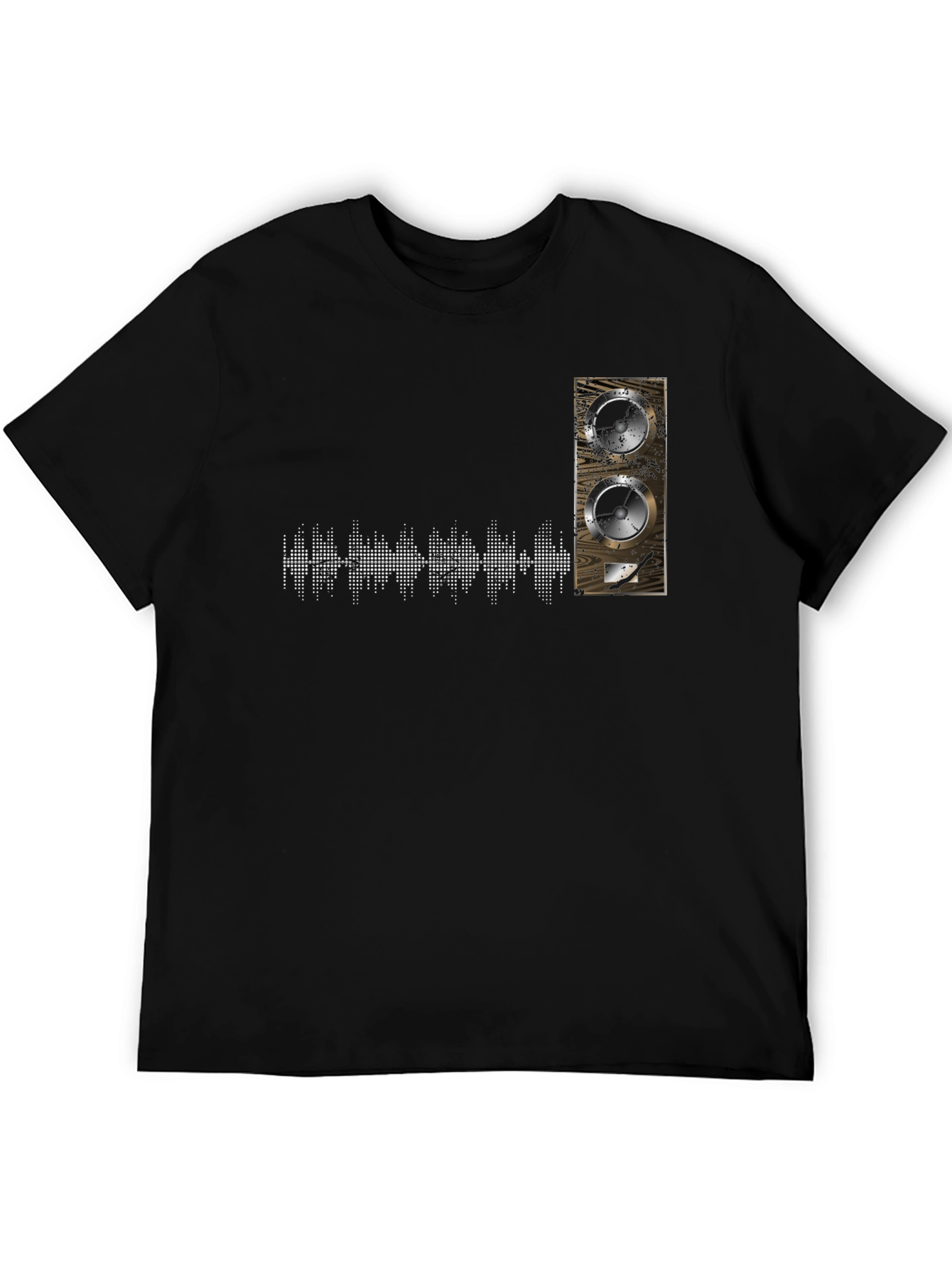 Speaker & Wave Graphic Tee - Premium Cotton Comfort