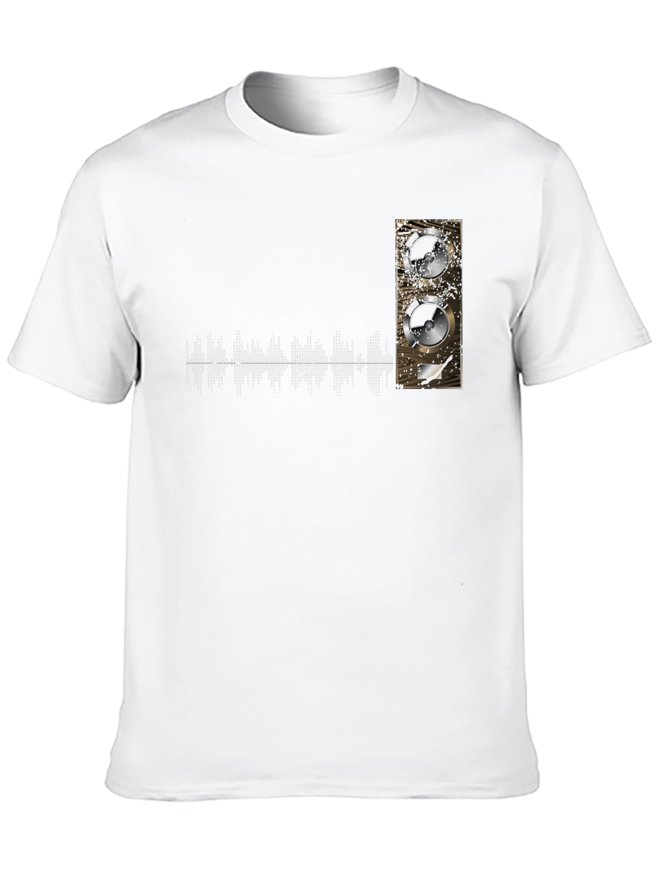 Speaker & Wave Graphic Tee - Premium Cotton Comfort