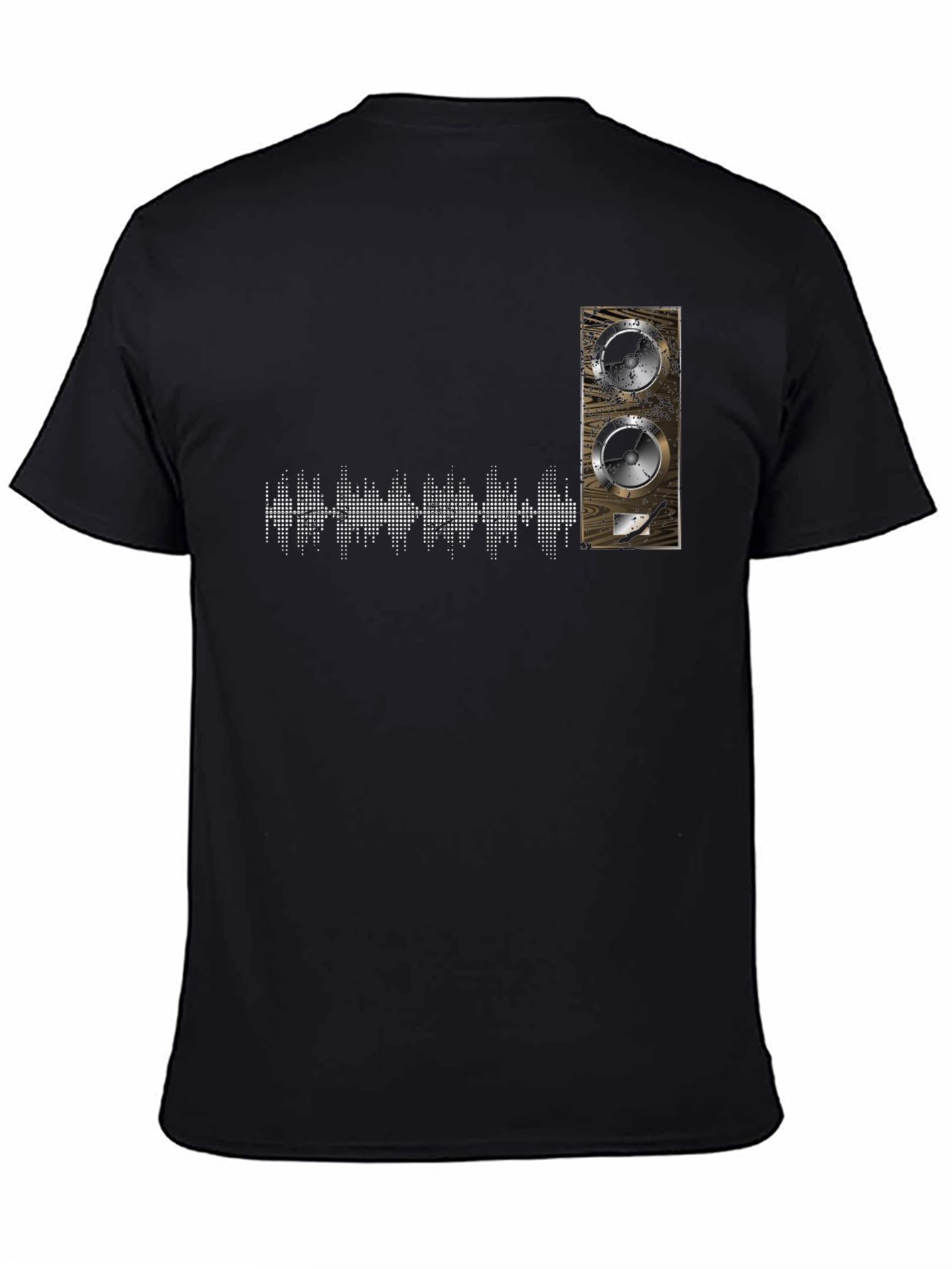 Speaker & Wave Graphic Tee - Premium Cotton Comfort