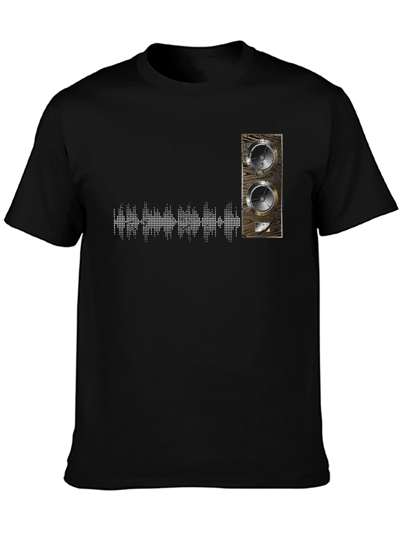Speaker & Wave Graphic Tee - Premium Cotton Comfort