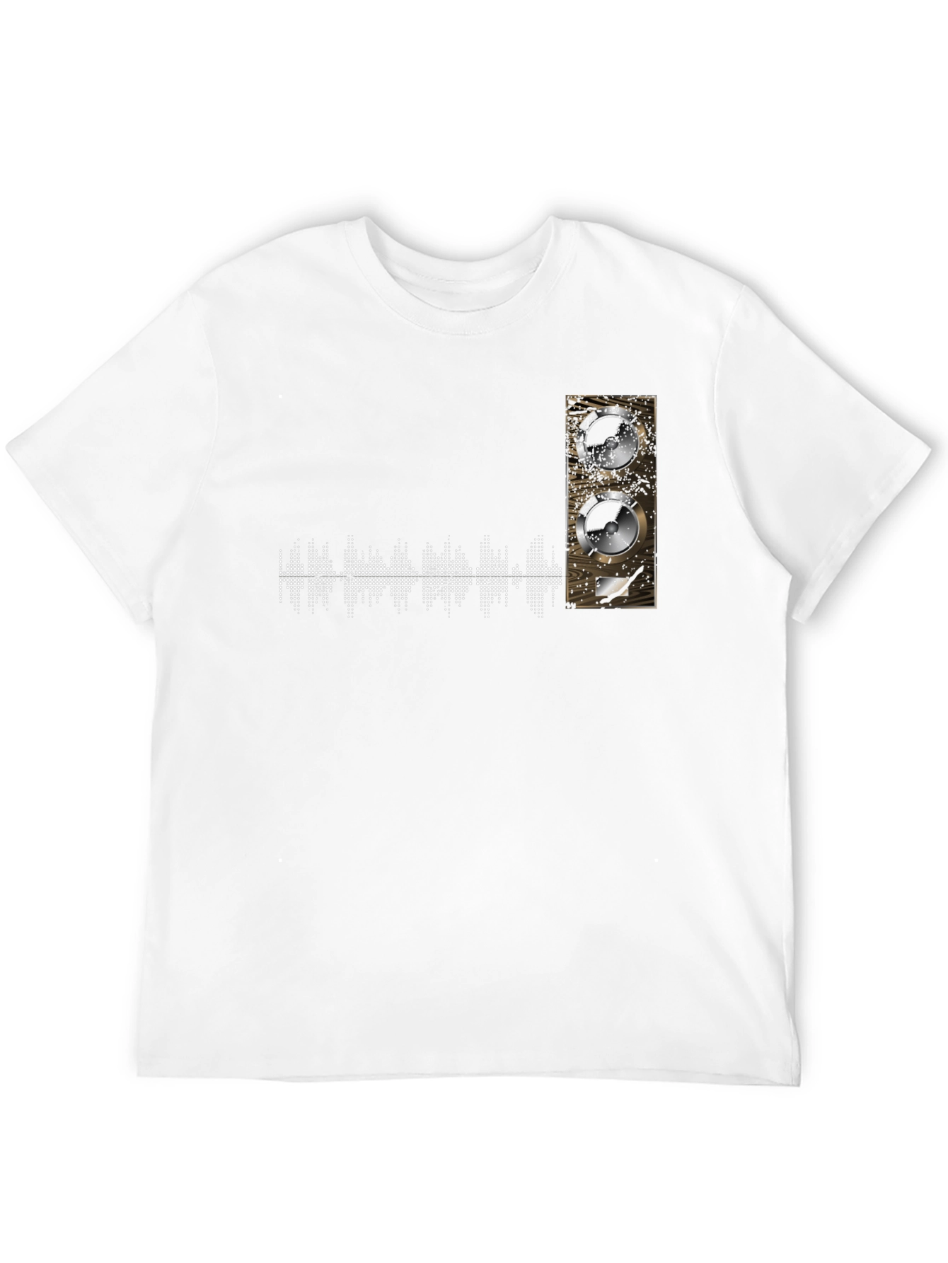 Speaker & Wave Graphic Tee - Premium Cotton Comfort