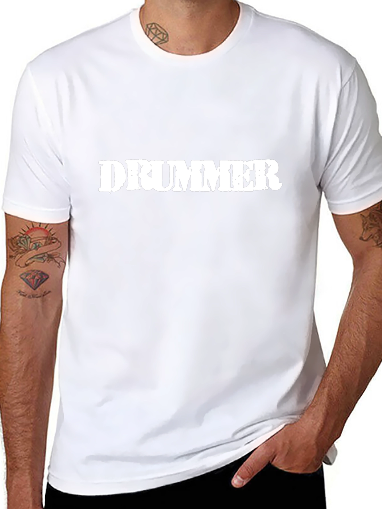 Drummer T-Shirt - Black Casual Tee