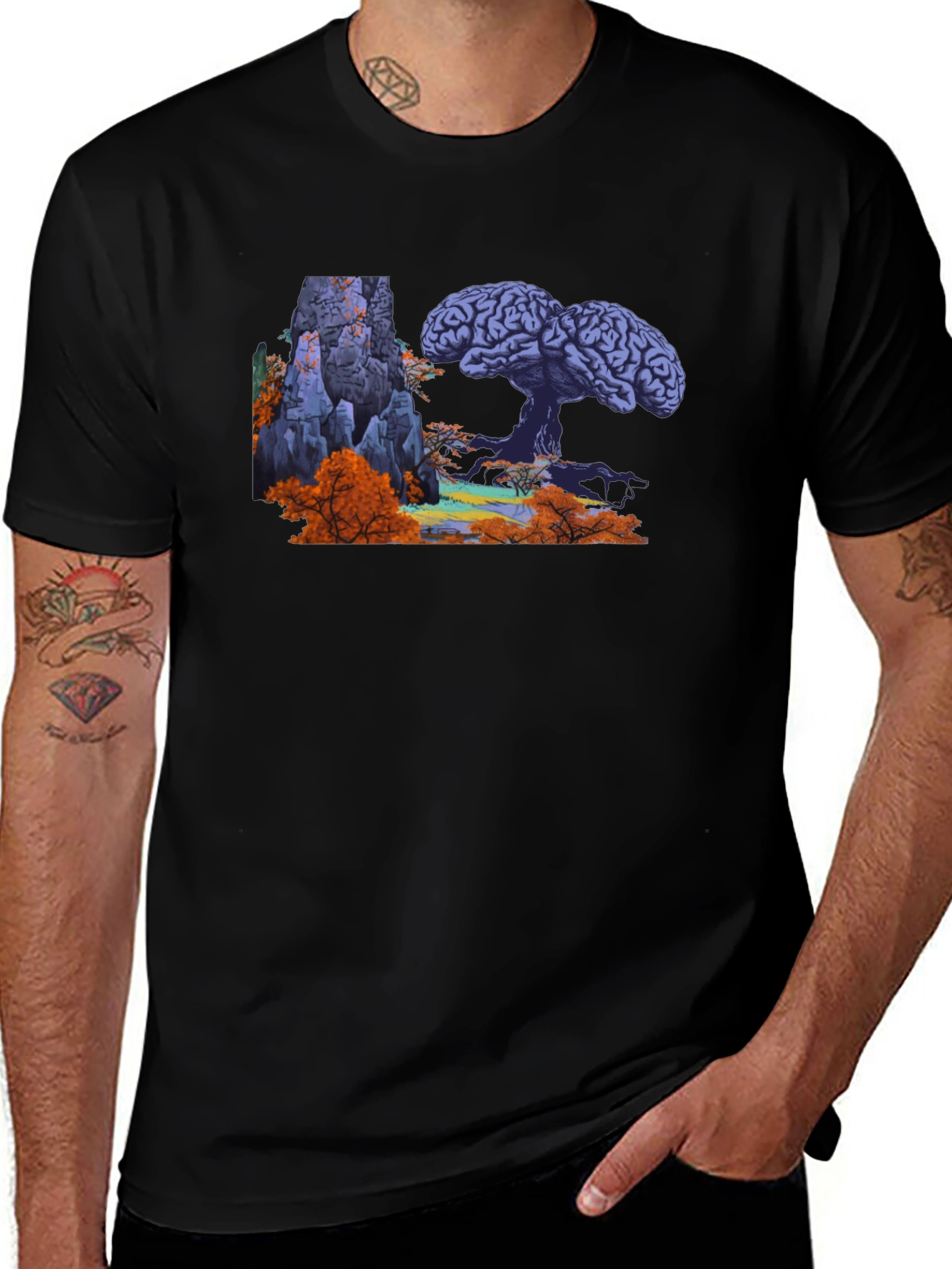 Brain Tree Graphic Tee - Unique Design