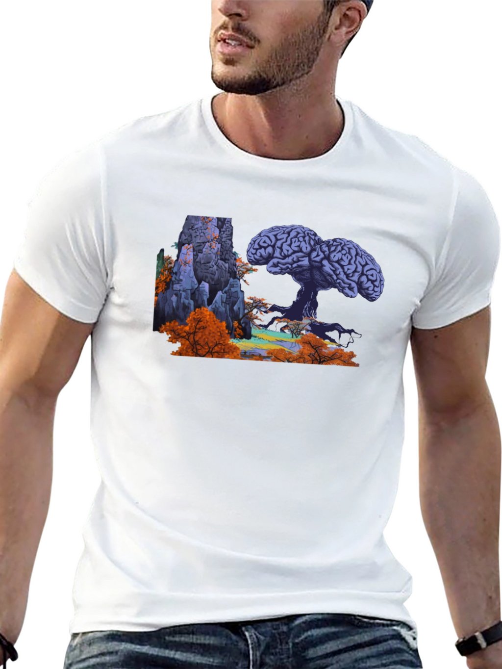 Brain Tree Graphic Tee - Unique Design