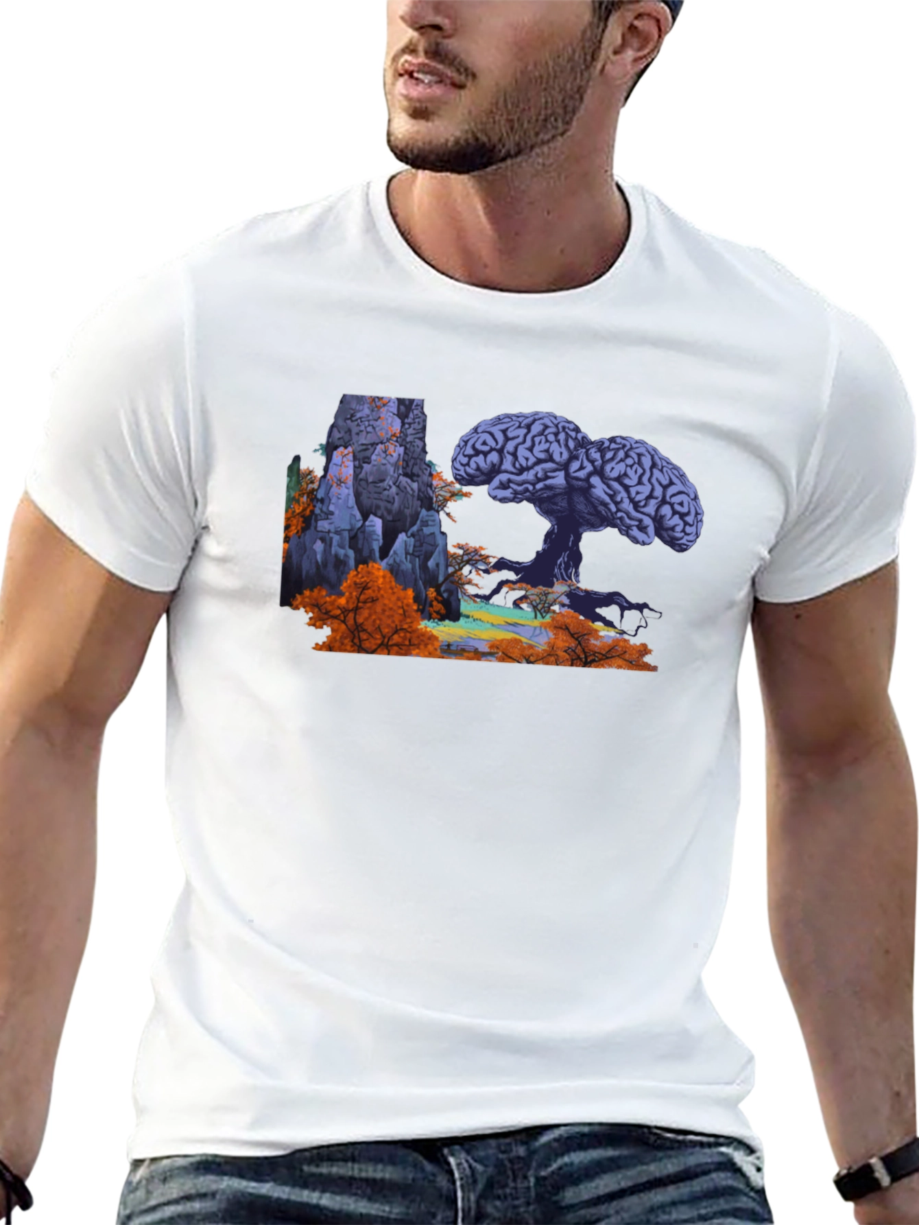 Brain Tree Graphic Tee - Unique Design