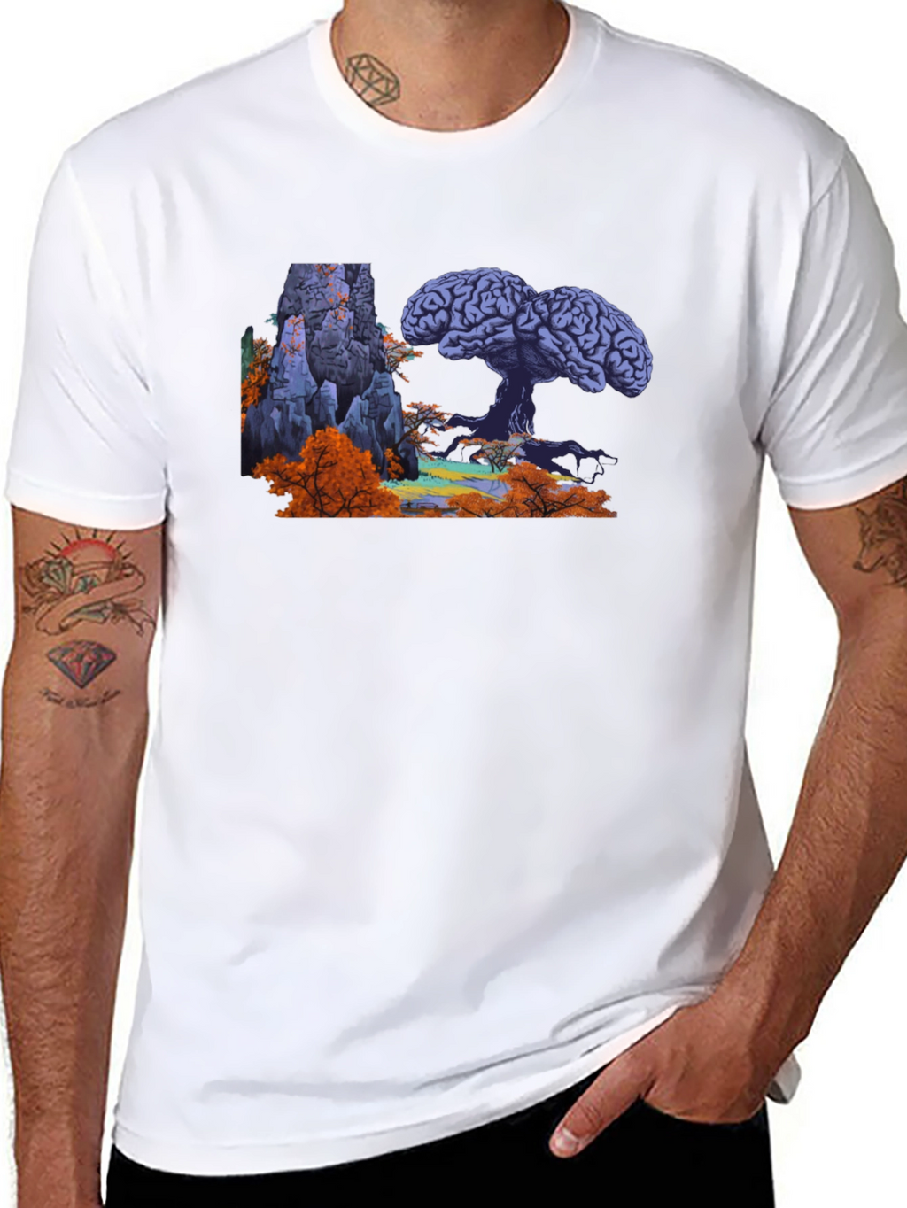 Brain Tree Graphic Tee - Unique Design
