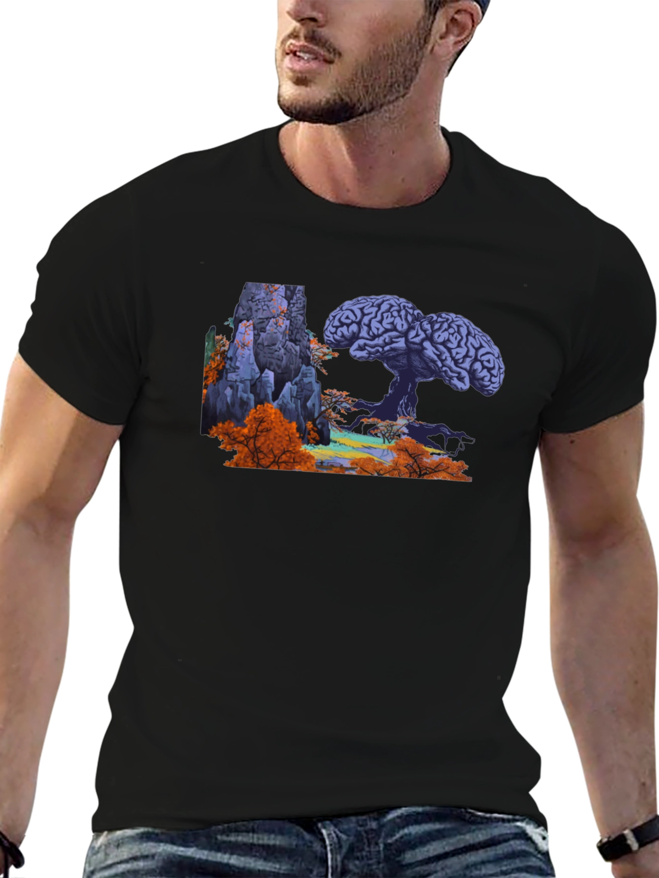 Brain Tree Graphic Tee - Unique Design
