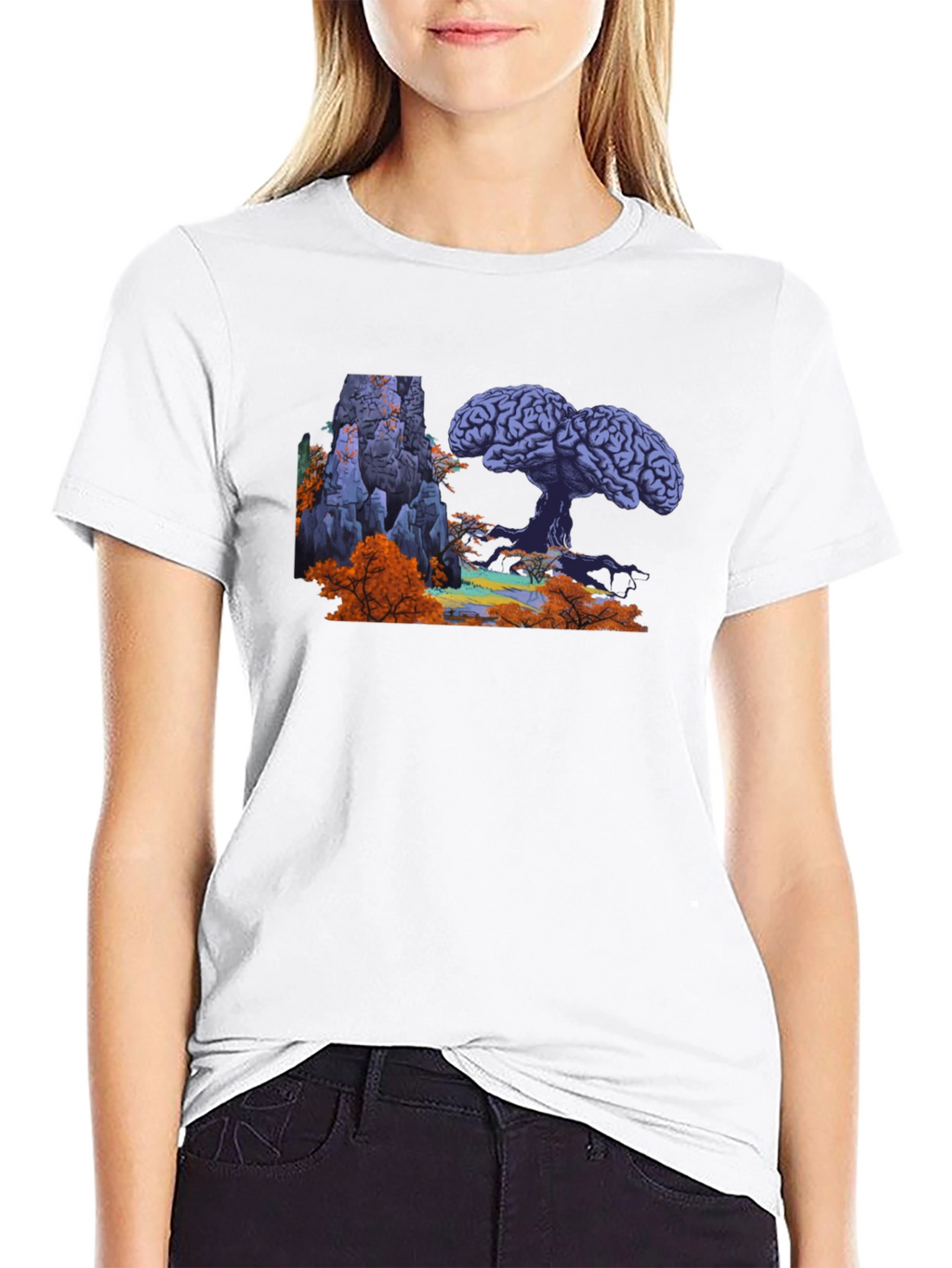Brain Tree Graphic Tee - Unique Design