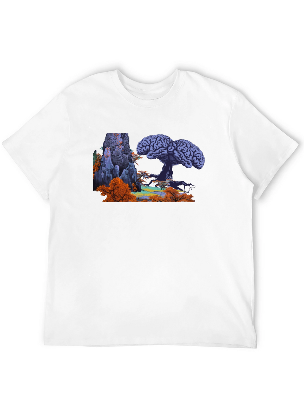 Brain Tree Graphic Tee - Unique Design