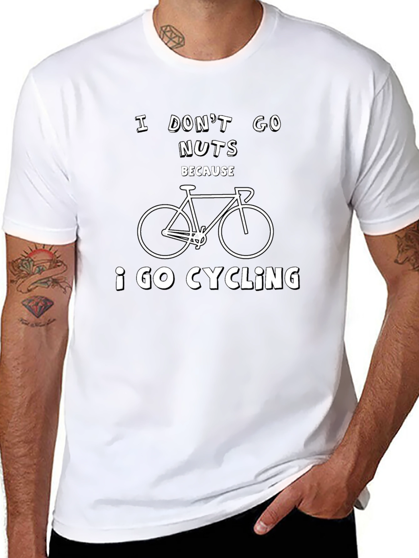 Cycling T-Shirt: I Dont Go Nuts Because I Go Cycling