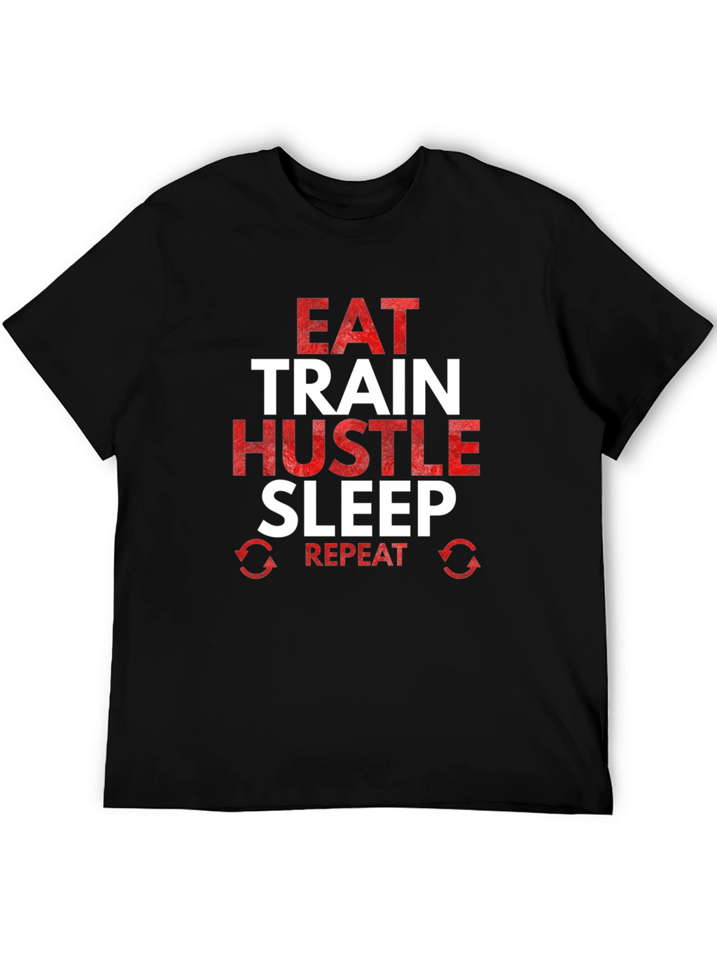 Eat Train Hustle Repeat Graphic Tee