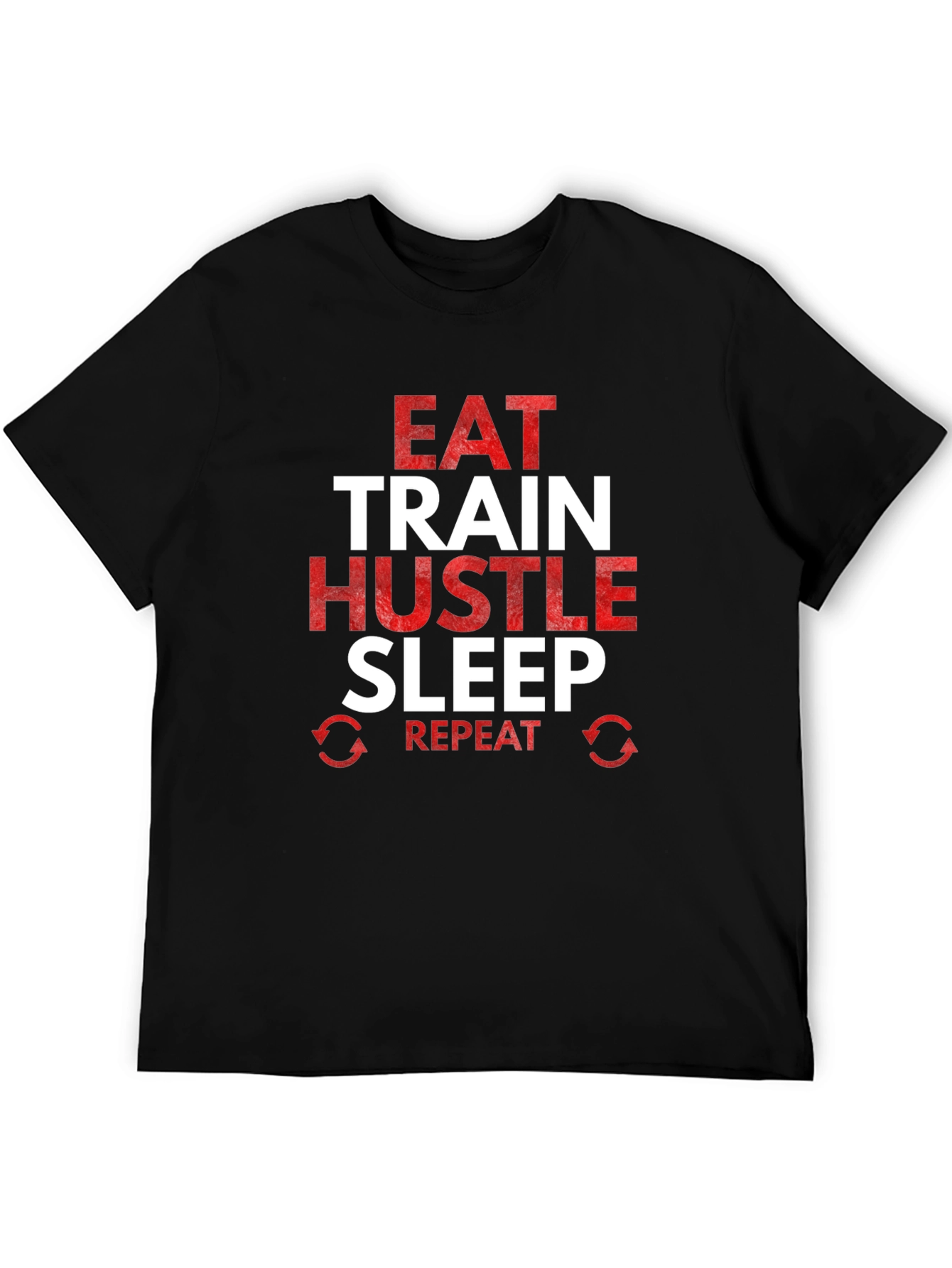 Eat Train Hustle Repeat Graphic Tee