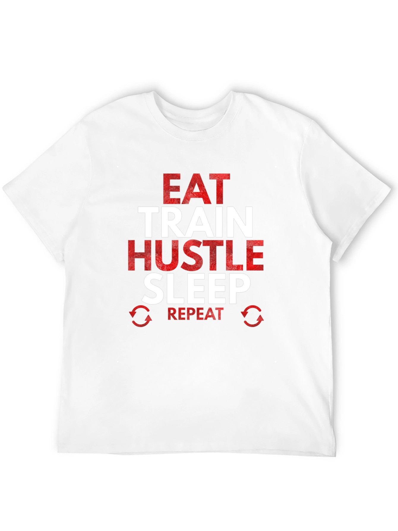 Eat Train Hustle Repeat Graphic Tee