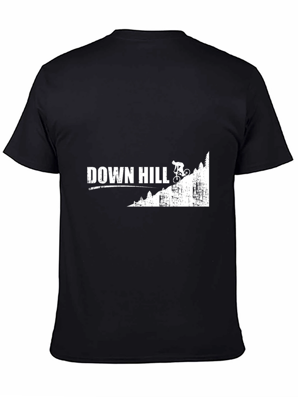 Downhill Mountain Biking Graphic Tee - Black