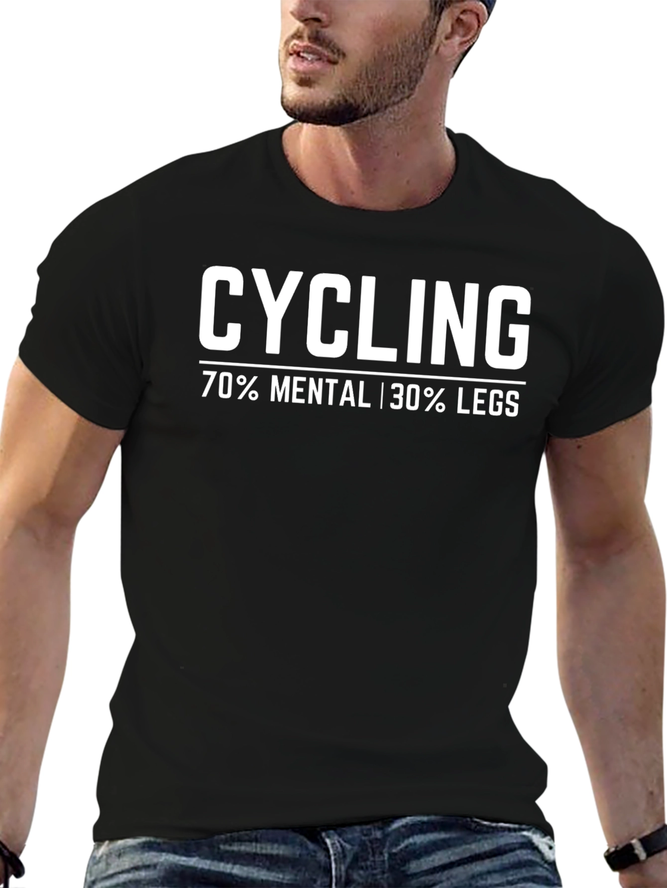 Cycling 70% Mental 30% Legs Graphic T-Shirt