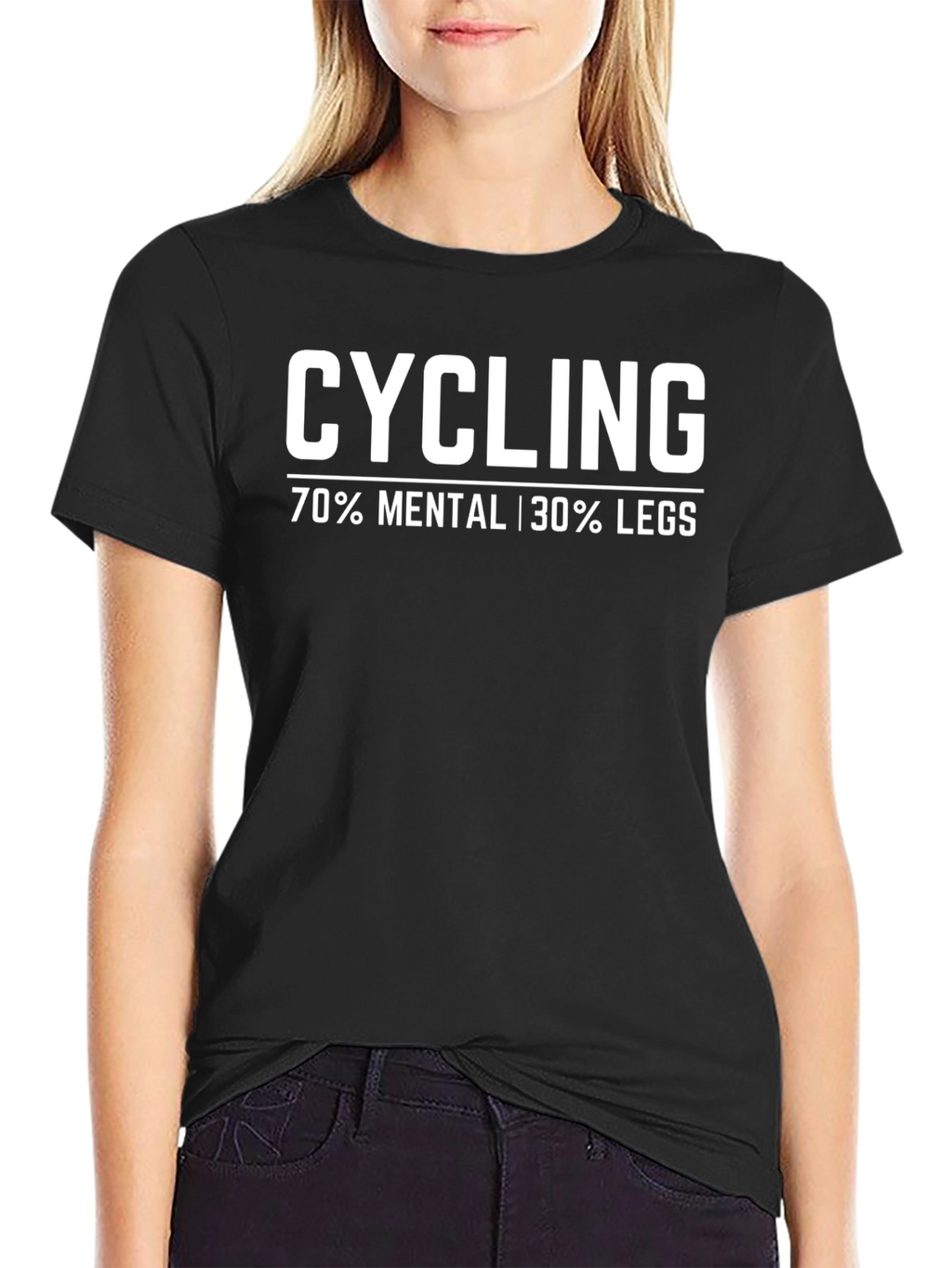 Cycling 70% Mental 30% Legs Graphic T-Shirt