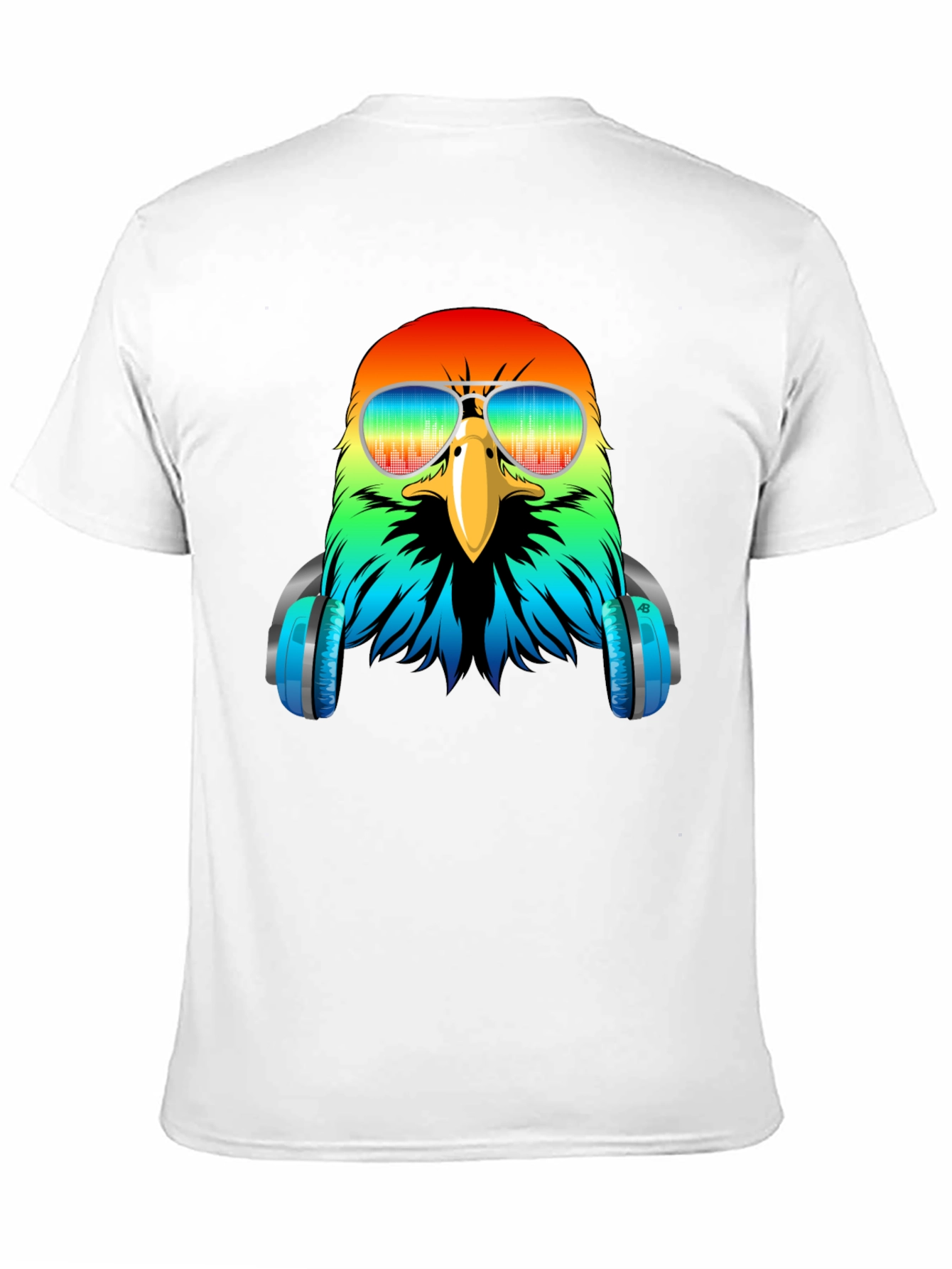 Cool Eagle DJ T-Shirt - Colorful Bird with Headphones
