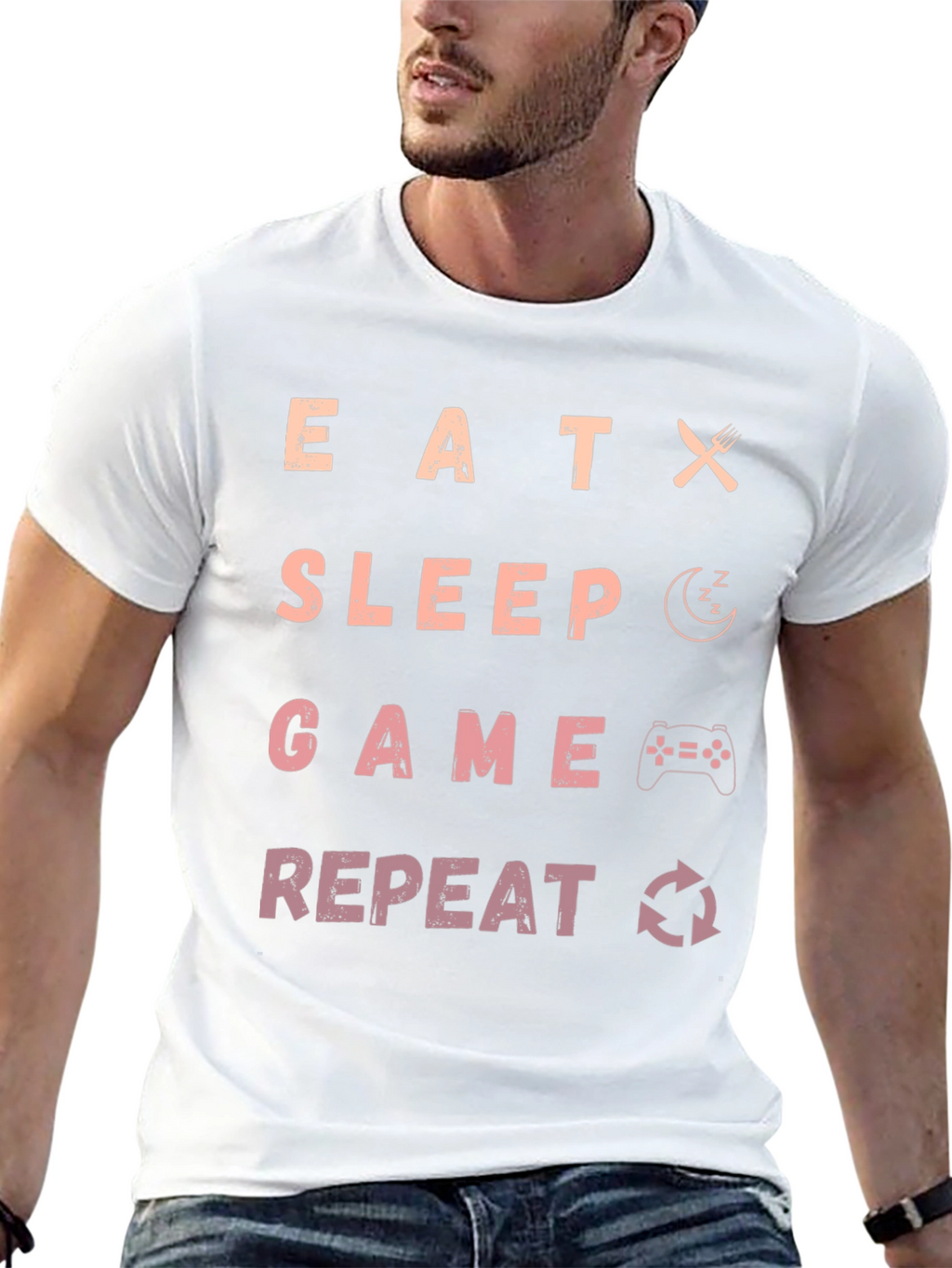 Eat Sleep Game Repeat T-Shirt