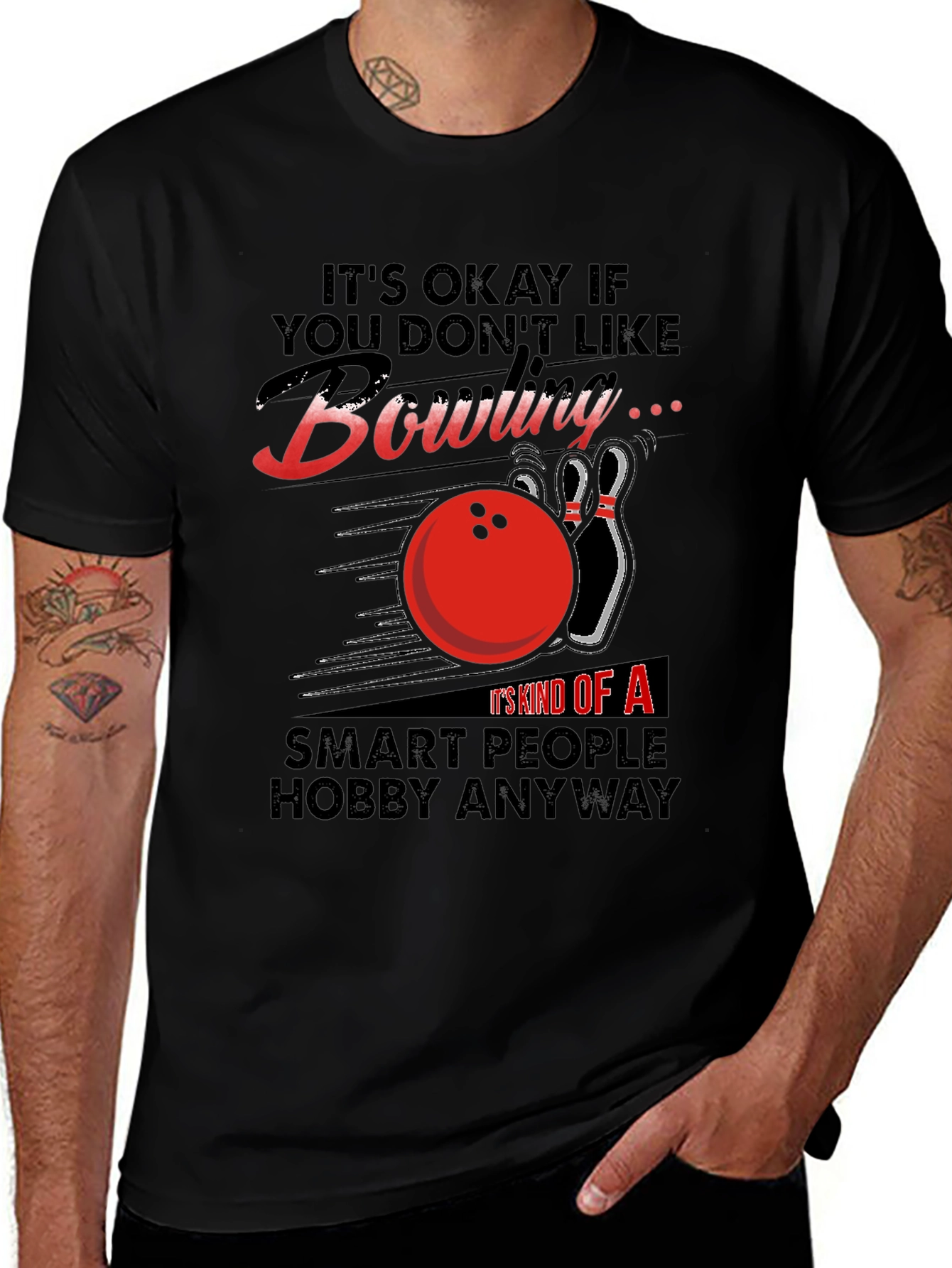 Bowling Hobby T-Shirt - Smart People Design