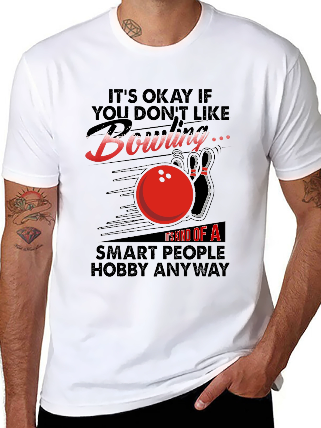 Bowling Hobby T-Shirt - Smart People Design