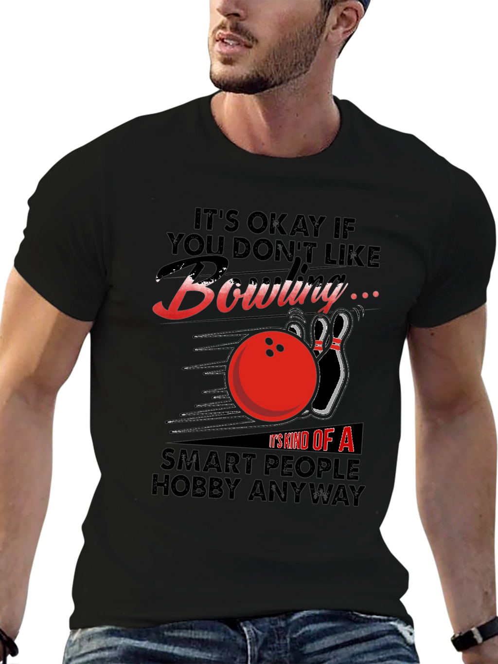 Bowling Hobby T-Shirt - Smart People Design