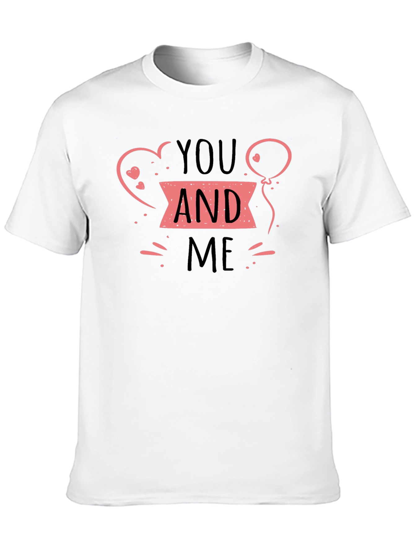 You and Me Graphic Tee - Black Short Sleeve