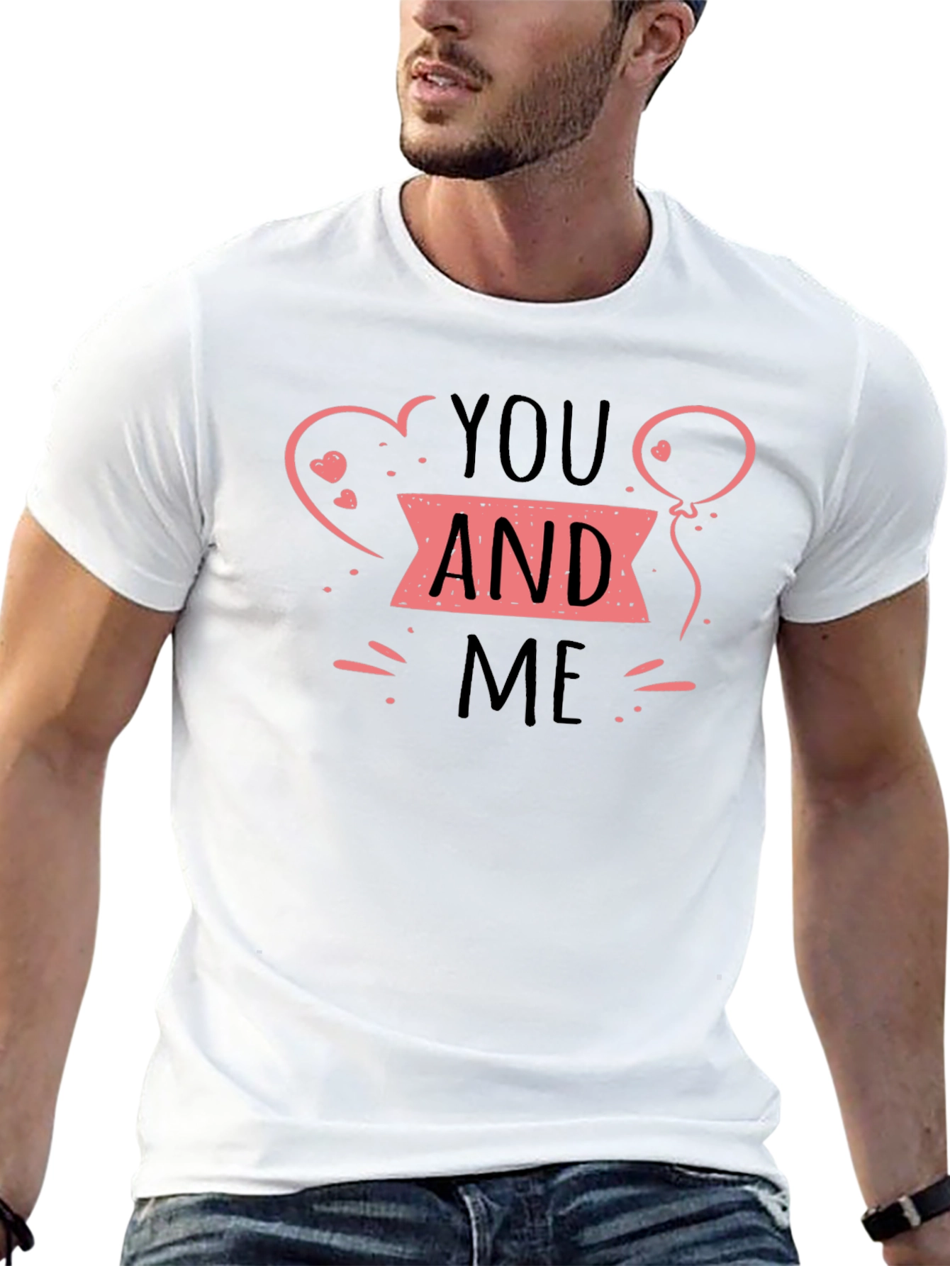 You and Me Graphic Tee - Black Short Sleeve