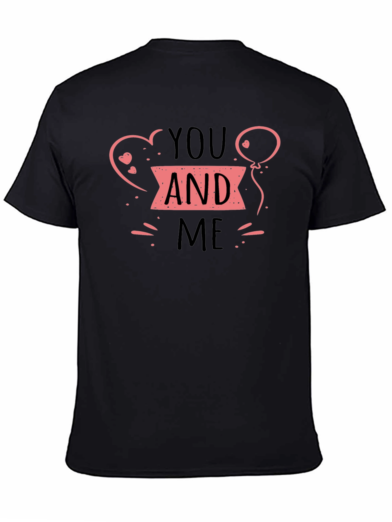 You and Me Graphic Tee - Black Short Sleeve