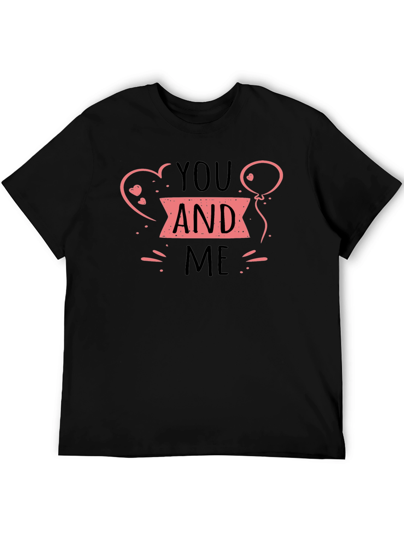 You and Me Graphic Tee - Black Short Sleeve