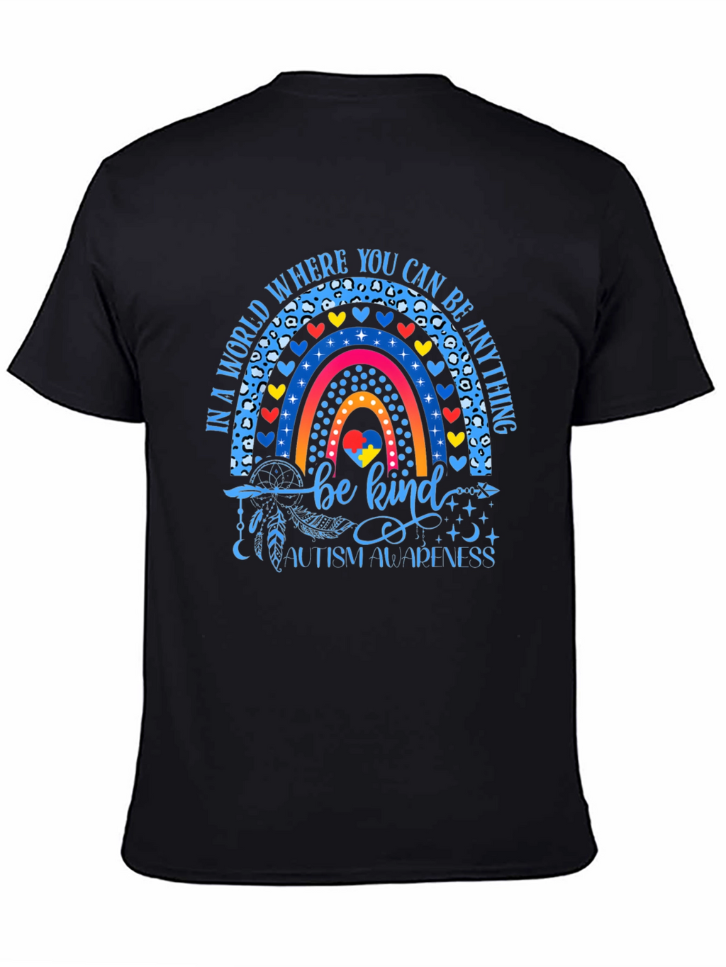 Autism Awareness Rainbow T-Shirt Be Kind