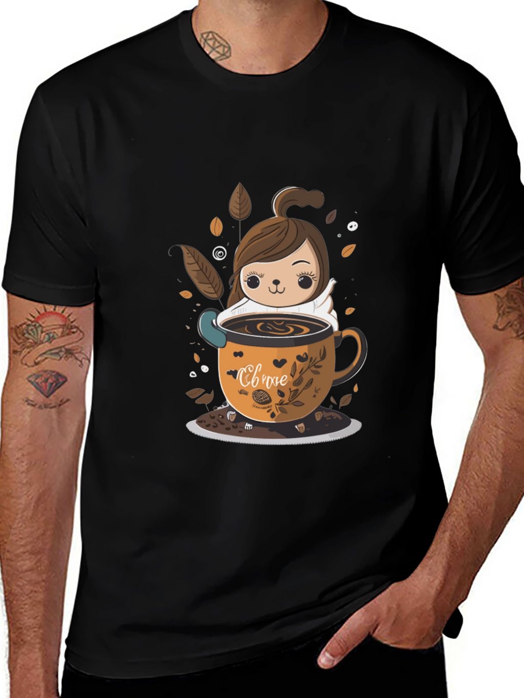 Cute Cartoon Coffee Lover T-Shirt