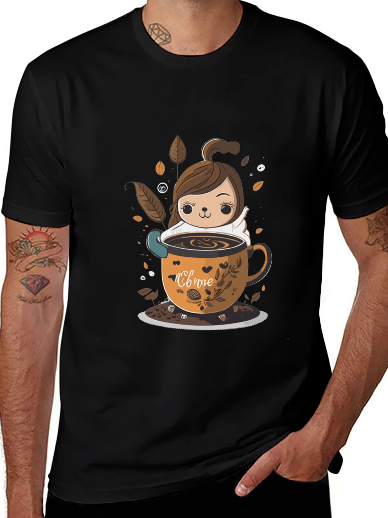 Cute Cartoon Coffee Lover T-Shirt