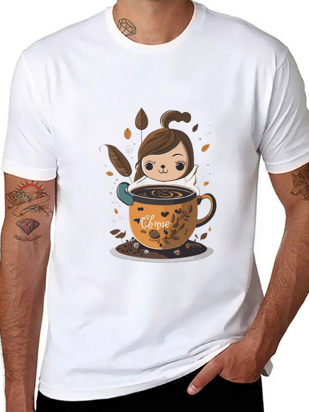 Cute Cartoon Coffee Lover T-Shirt