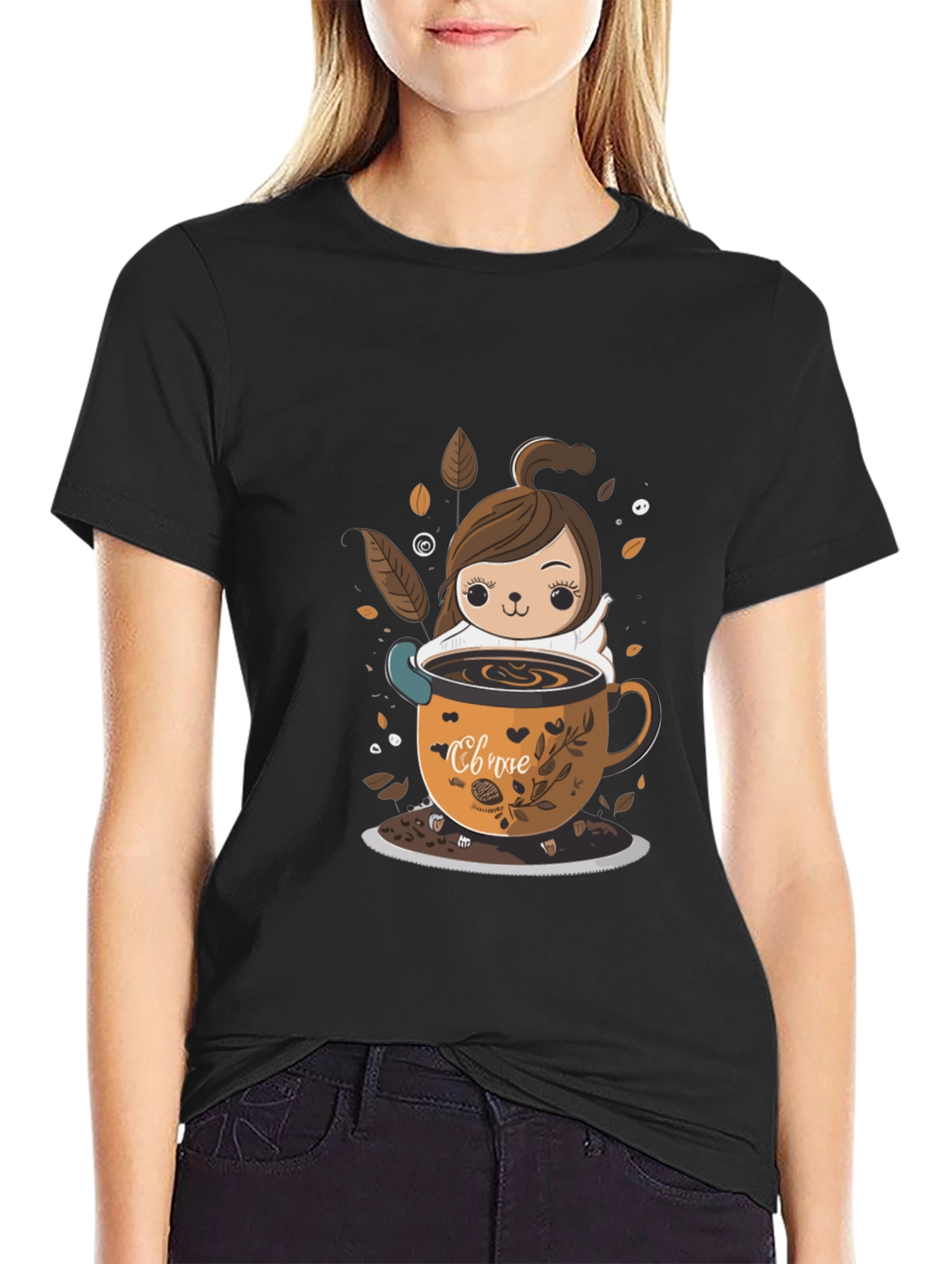 Cute Cartoon Coffee Lover T-Shirt