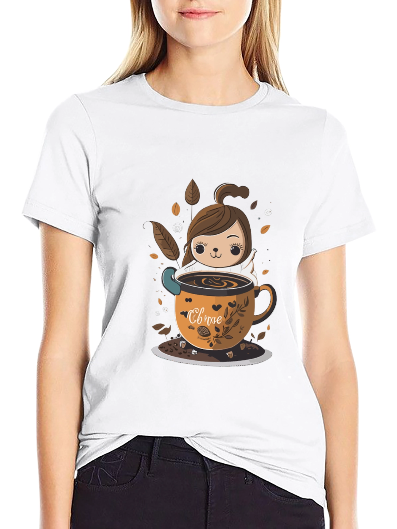 Cute Cartoon Coffee Lover T-Shirt
