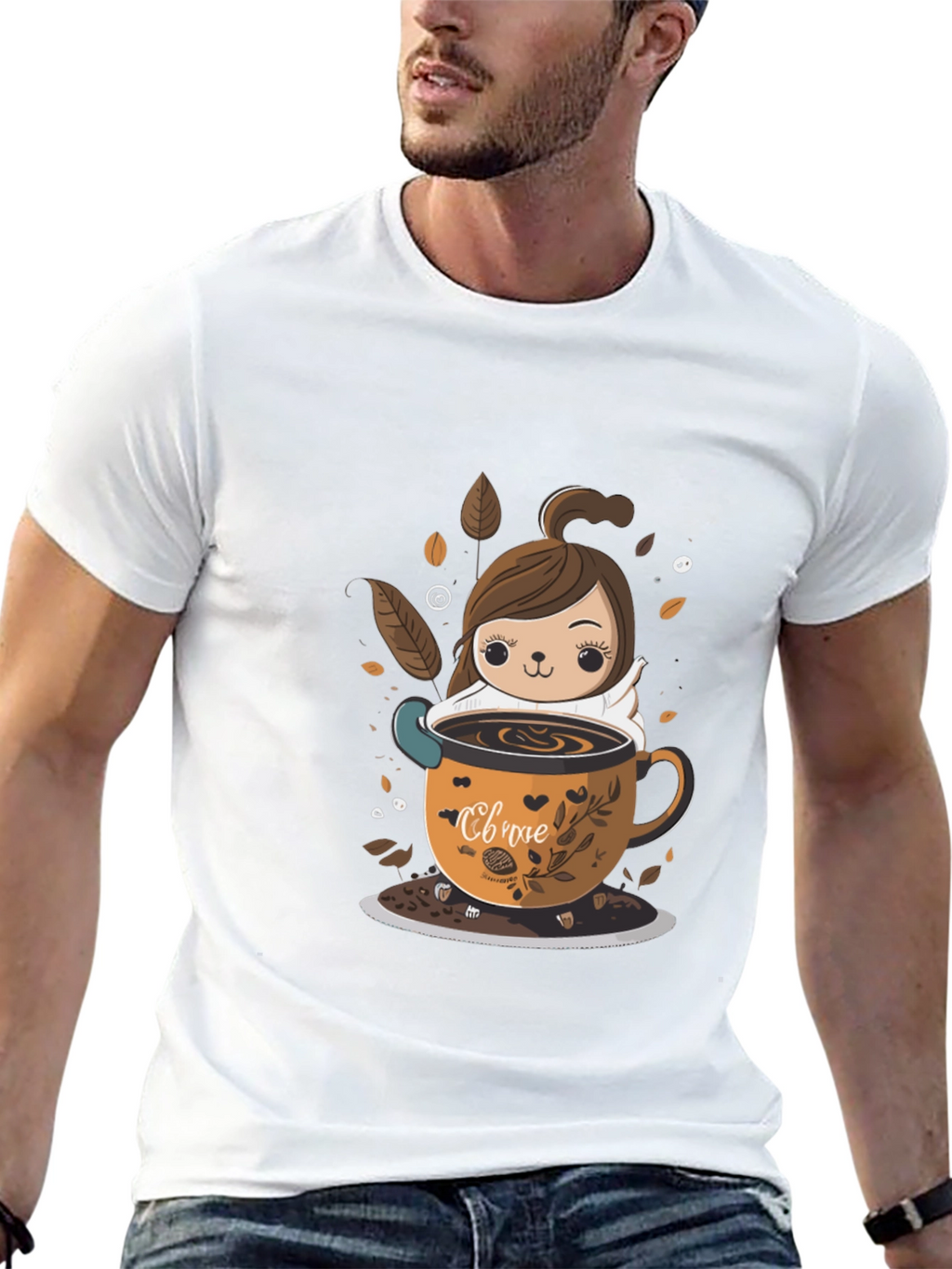 Cute Cartoon Coffee Lover T-Shirt